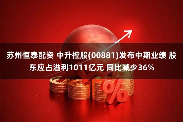 苏州恒泰配资 中升控股(00881)发布中期业绩 股东应占溢利1011亿元 同比减少36%