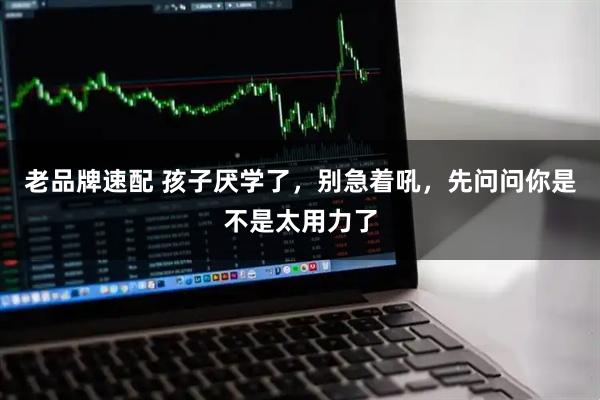 老品牌速配 孩子厌学了，别急着吼，先问问你是不是太用力了