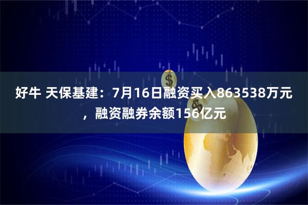 好牛 天保基建：7月16日融资买入863538万元，融资融券余额156亿元