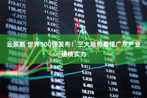 云策略 世界500强发布！三大趋势看懂广东产业硬核实力